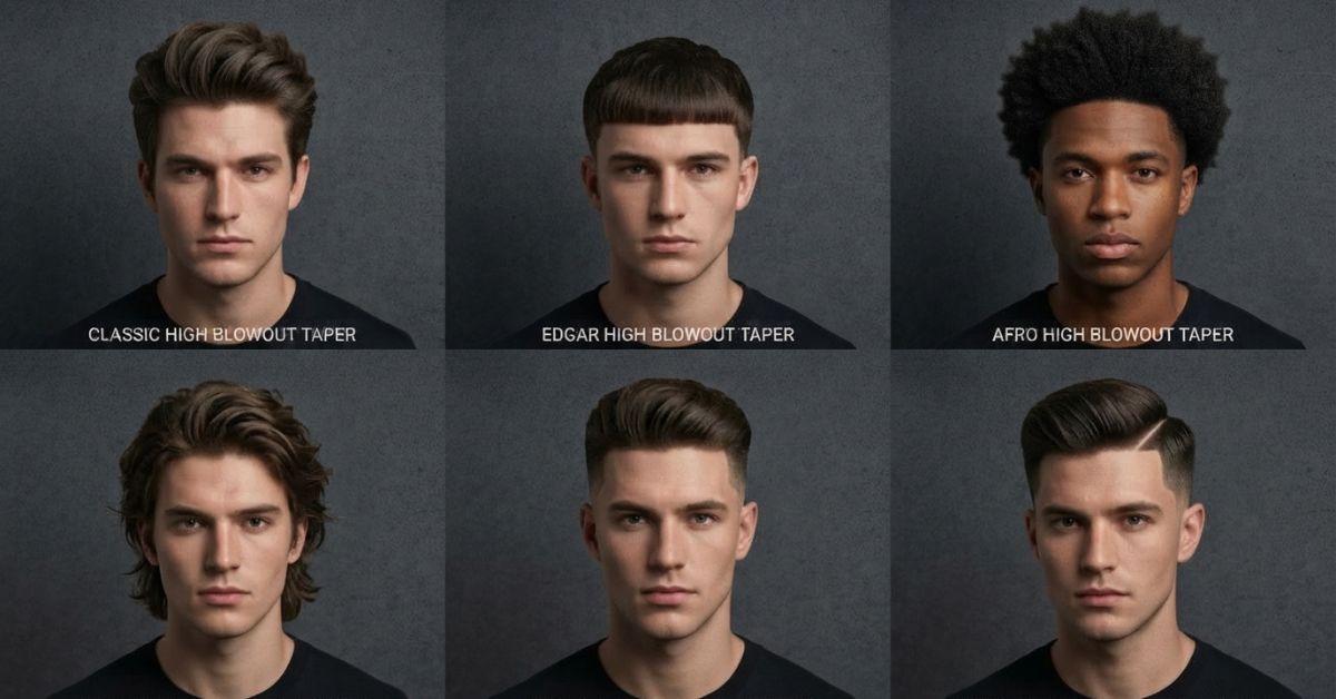 High blowout taper haircut