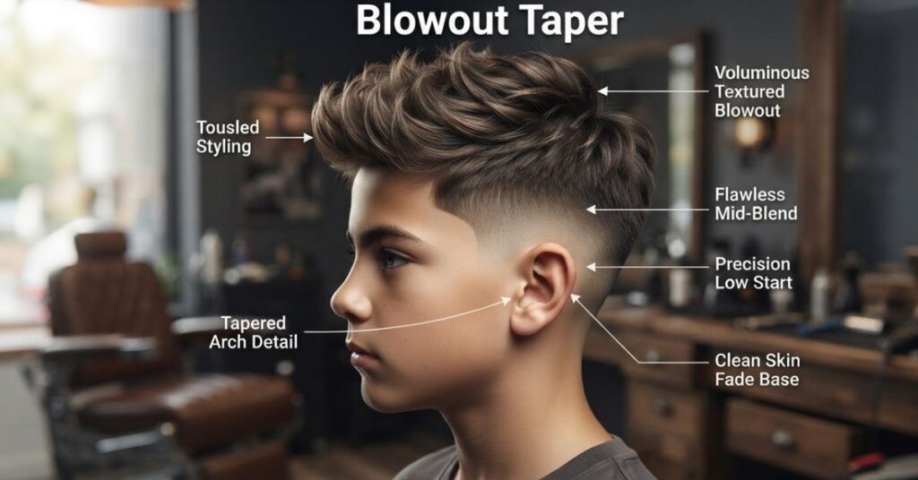 What is a blowout taper fade?