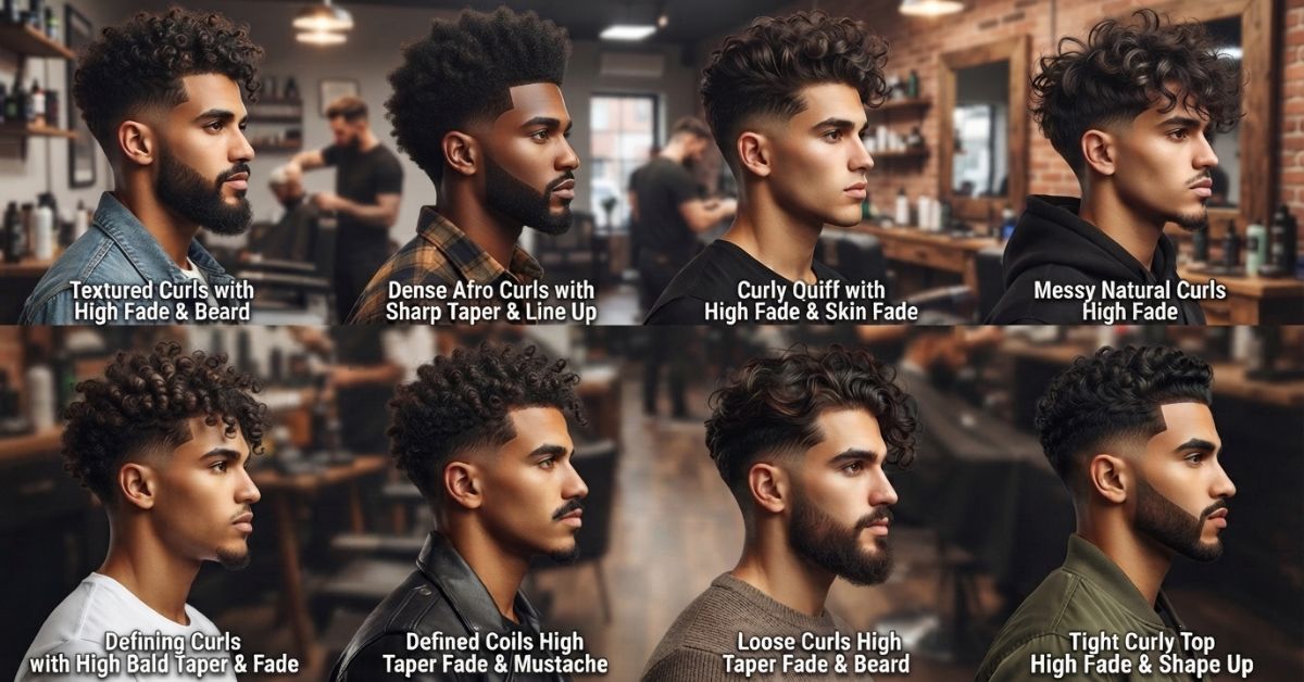 20 High Taper Fade Styles for Curly Hair