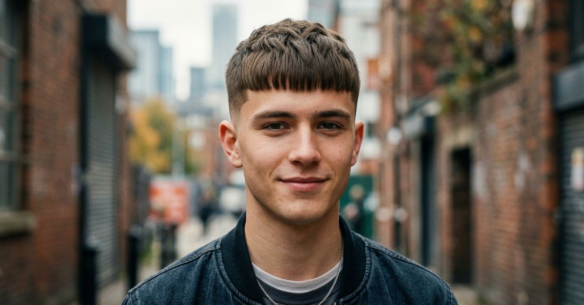 High Taper Fade Fringe (Straight)