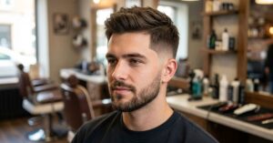 High Taper Fade for Straight Hair
