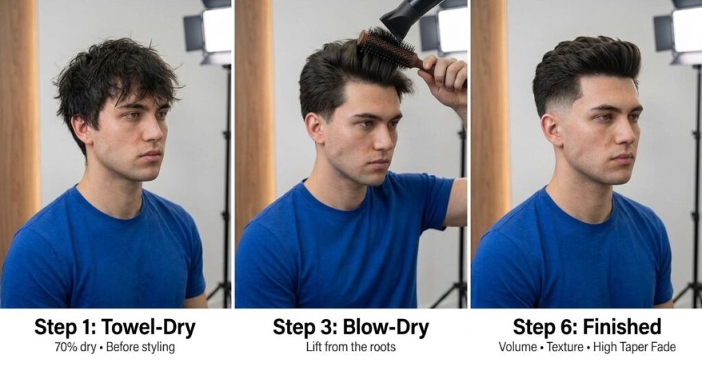 How to Style a High Taper Fade on Straight Hair