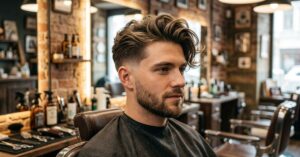 Mid Taper Fade for Long Hair