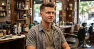Mid Taper Fade for Straight Hair